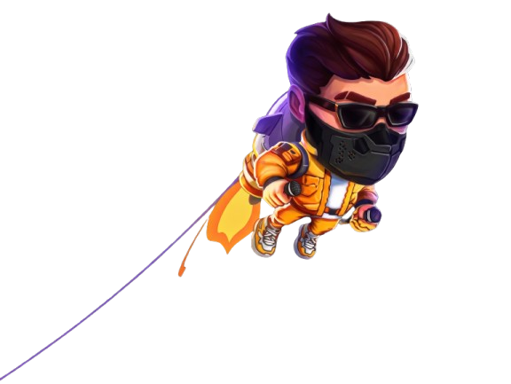 1win Lucky Jet 게임의 마스코트 캐릭터 럭키 조(Lucky Joe) 일러스트